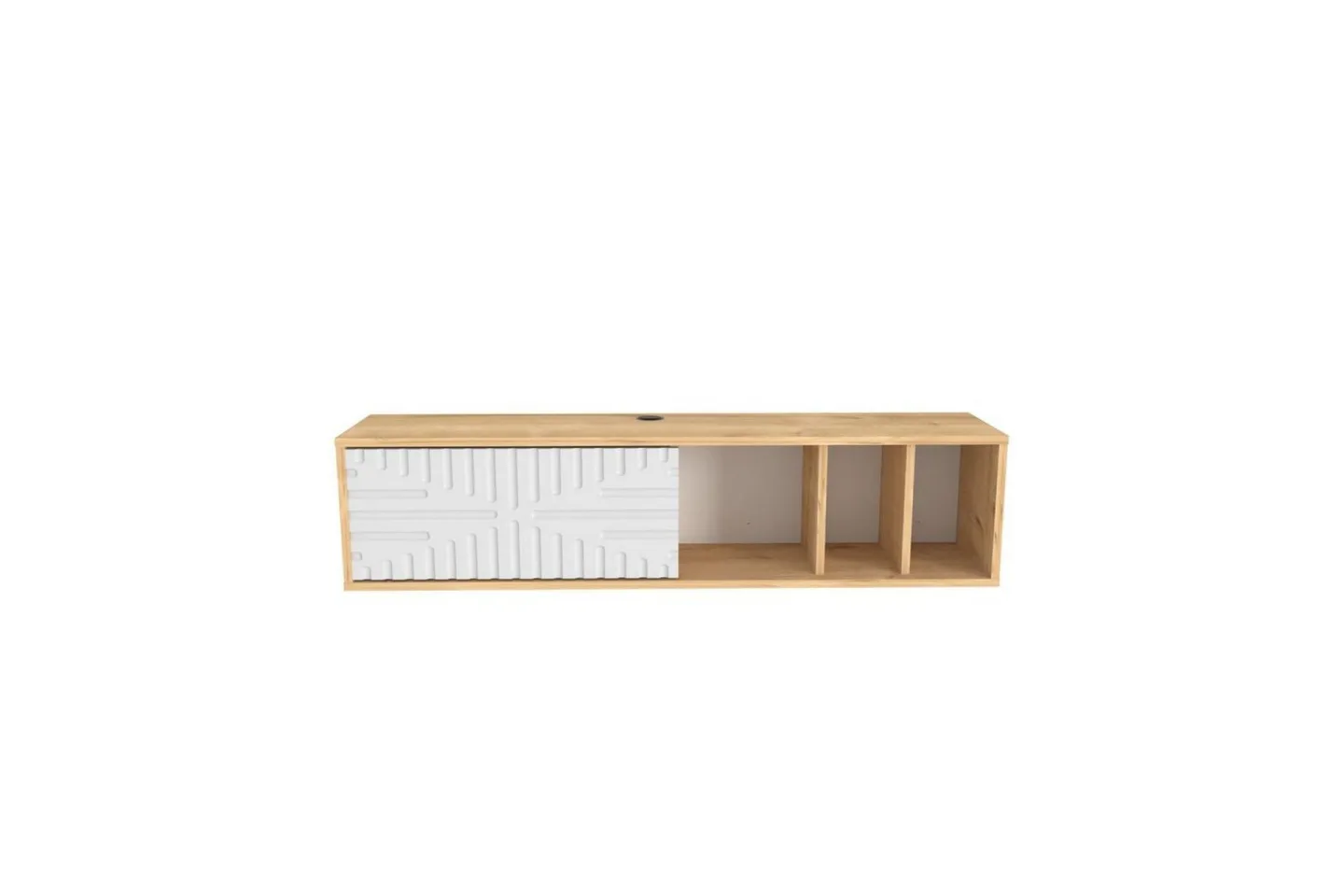 Saller Tv-bänk 140 cm - Ek/Vit