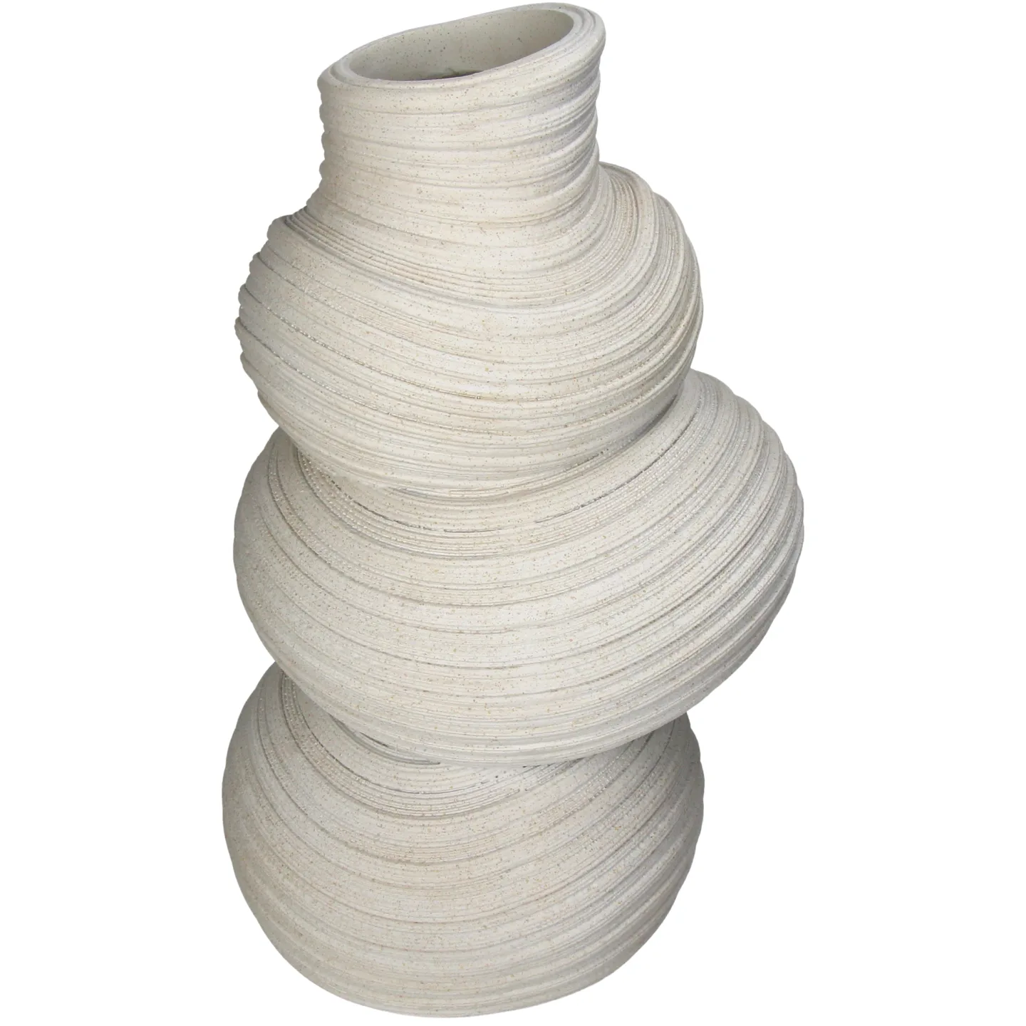 Kersten Vase Polyresin, Beige H: 27 cm | Schubiger Möbel
