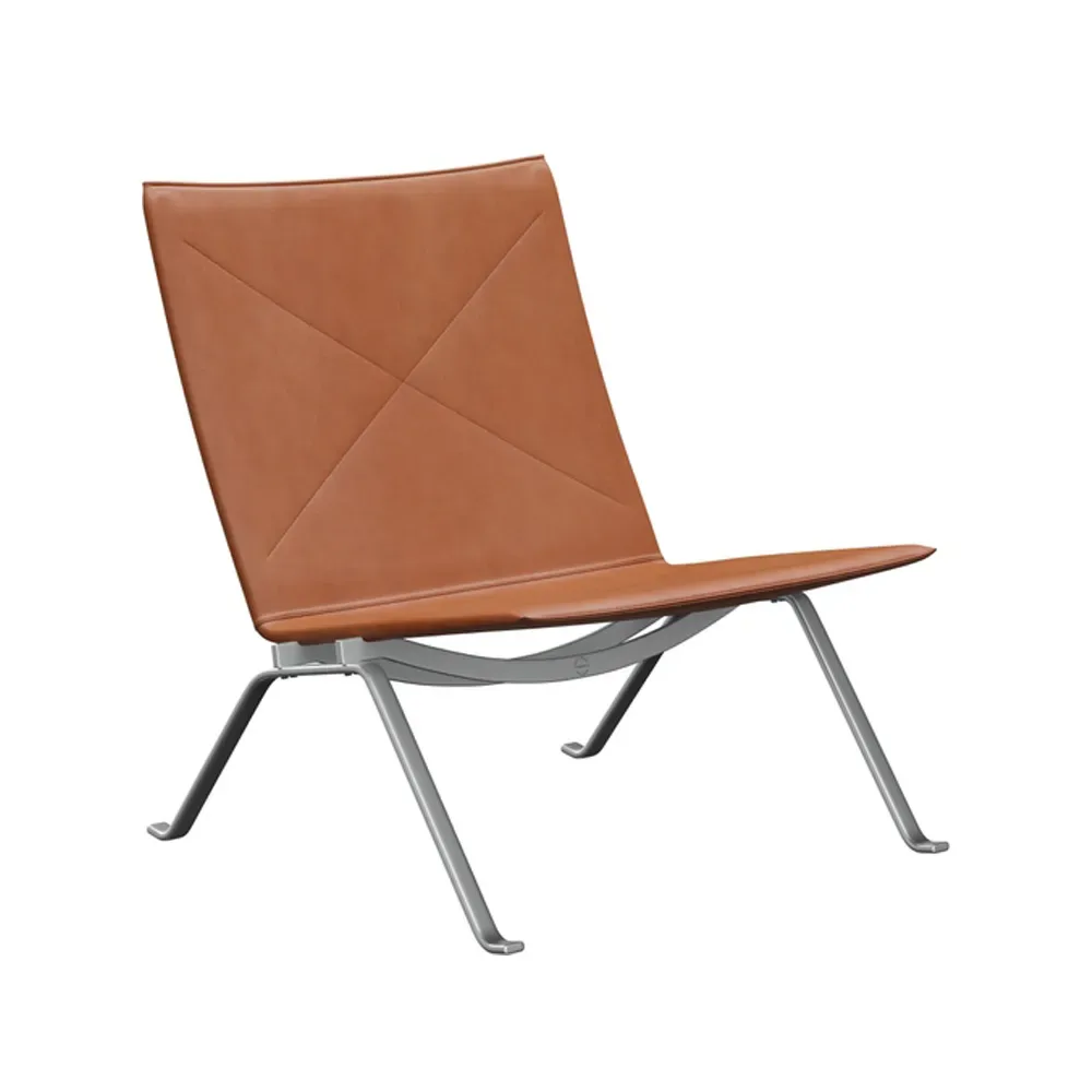 Fritz Hansen PK22 fåtölj Leather grace walnut