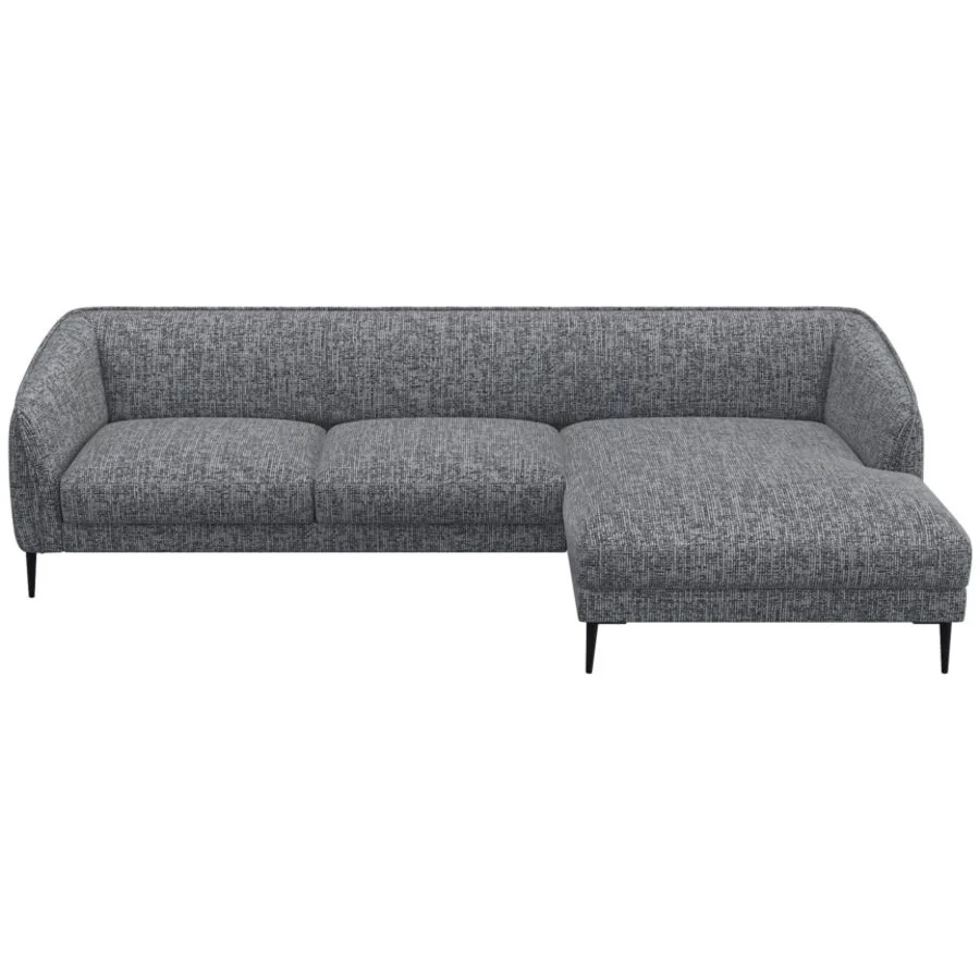 Ecksofa Fady Rechts Stoff granit B 298 T 74 cm