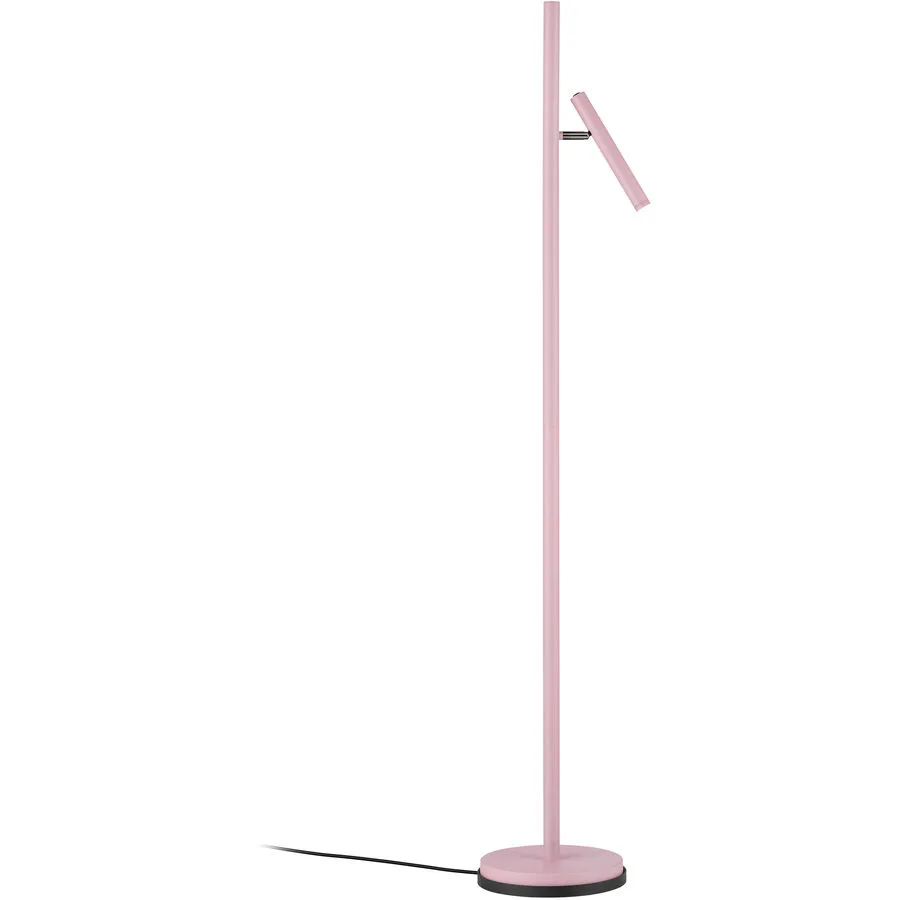 Stehlampe Streak-B Rosa Aluminium/Eisen 134 cm - Farbe: Hellrosa - LED - Lichtfarbe: Warmweiss - LED Energiesparlampen
