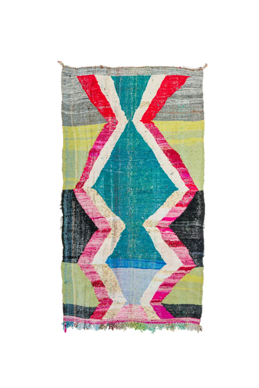 Marokkansk Boucherouite-teppe 125 x 240 cm (Størrelse: 125 x 240 cm)