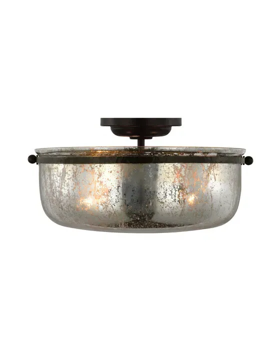 Lorford Semi-Flush Aged Iron