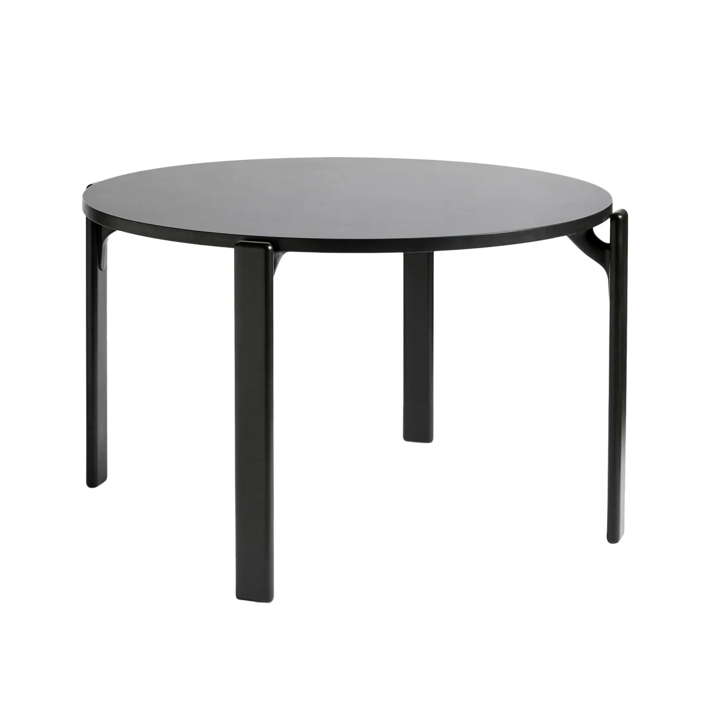 HAY - Rey Table Deep black waterbased lacq. beech frame, 128xH74,5 Vulcano laminate tabletop - Matbord - Bruno Rey - Svart - Trä