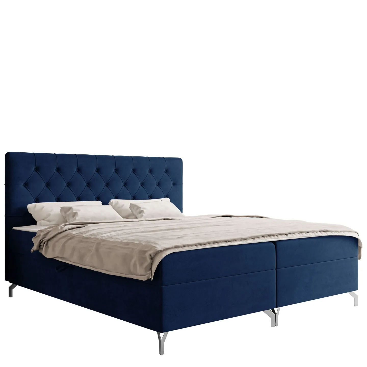 Mavik Sängpaket Kontinentalsäng med förvaring 160x200 cm - blå