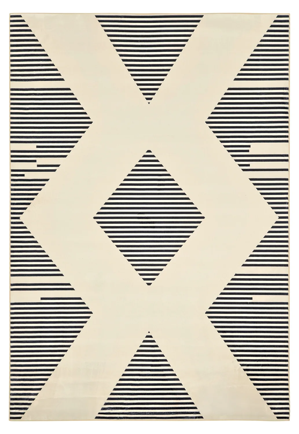 Wilton-teppe - Pucon (svart/kremfarget) (Størrelse: 200 x 280 cm)