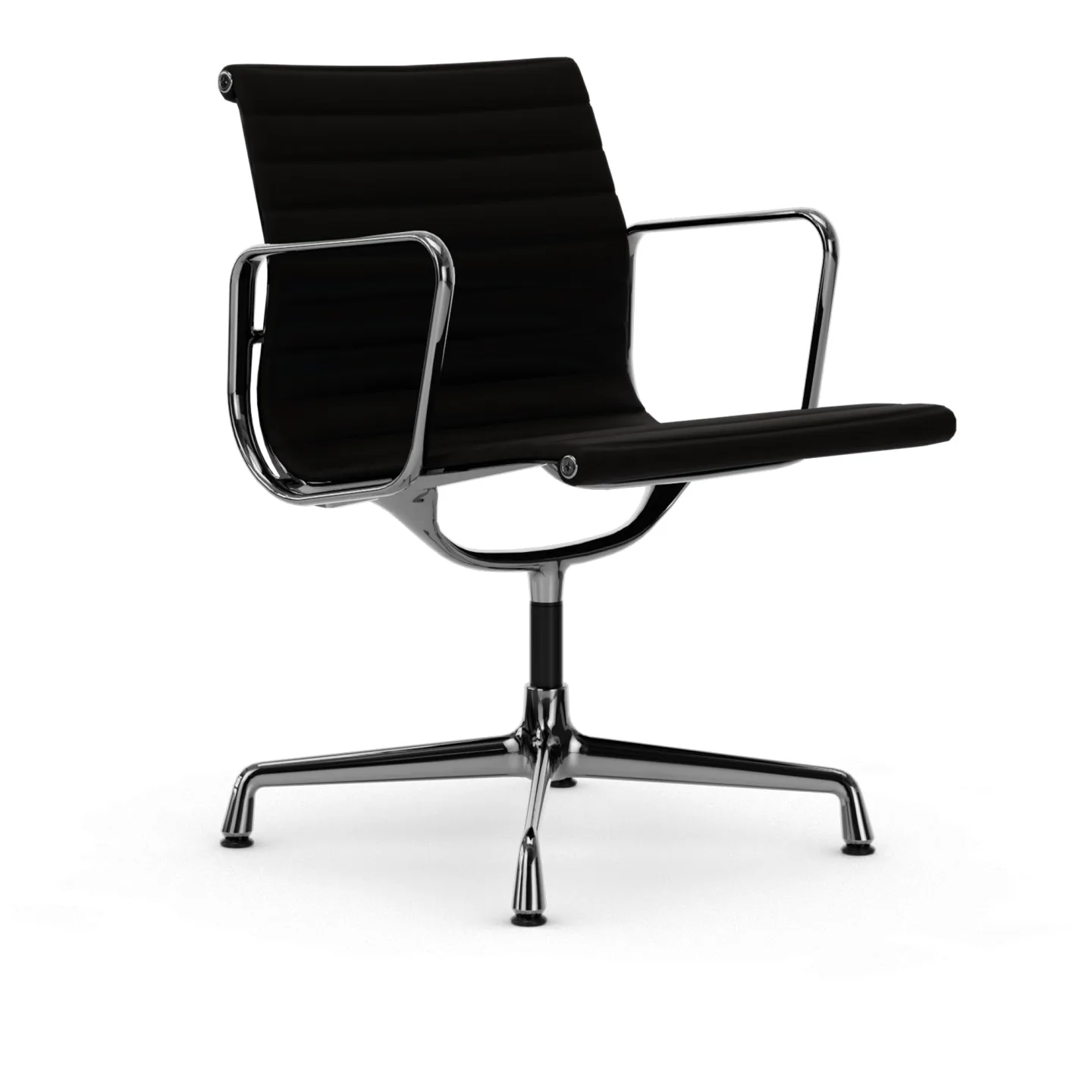 Vitra - EA 108 Dark Bordeaux Track Dark Red/Nero 16 - Kontorsstolar - Charles & Ray Eames - Svart - Metall/Textilmaterial