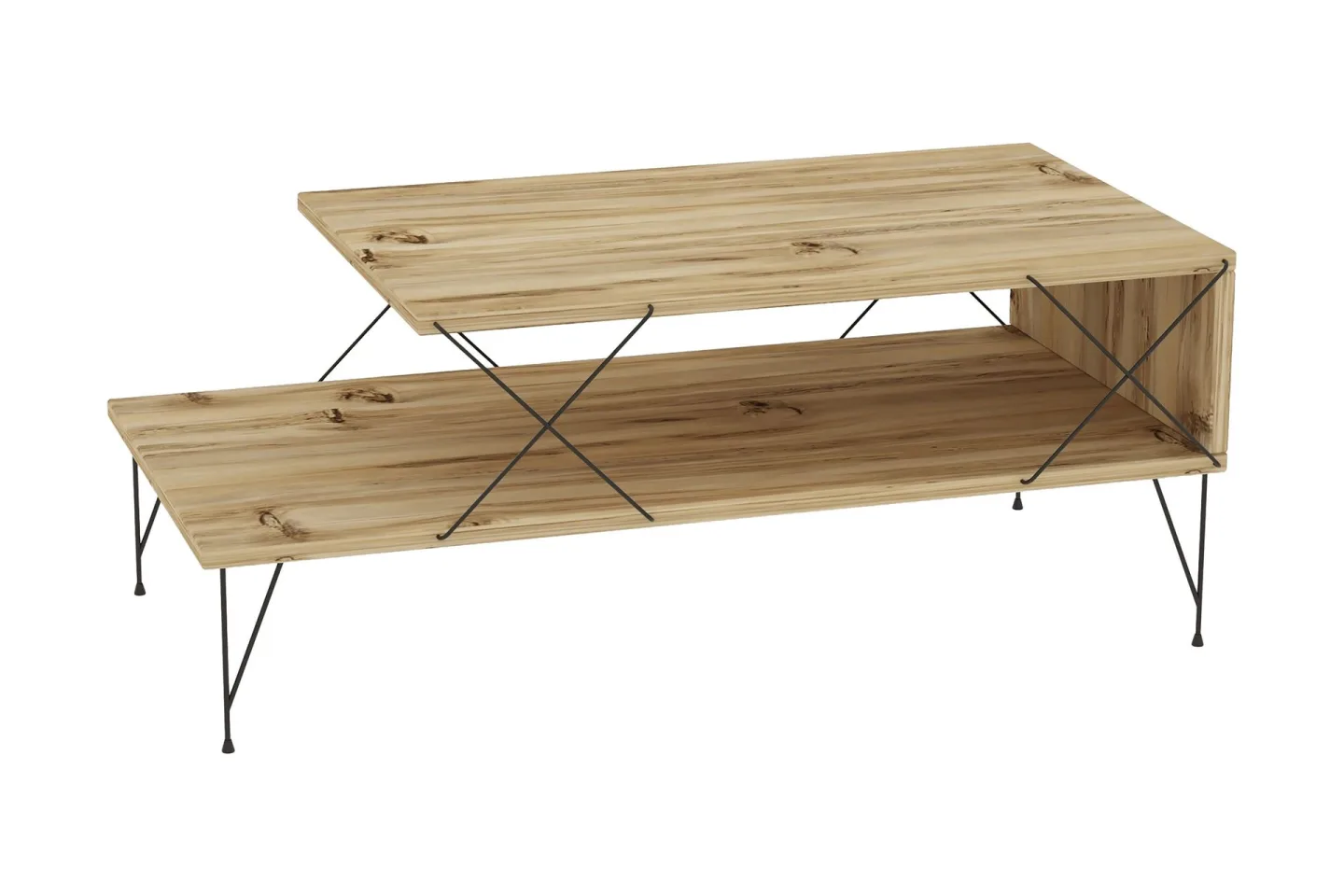 Jaennis Soffbord 100 cm - Natur/Svart