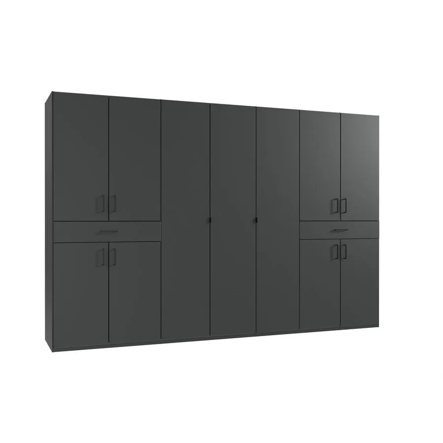 Kleiderschrank Tiby graphit Holzwerkstoff B 313 cm