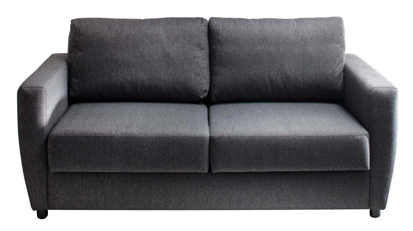 Schlafsofa grau ausziehbar Federkern 176 x 74 cm - MÜRITZ