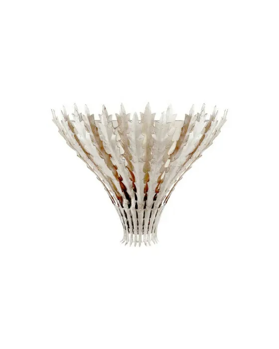 Hampton Wall Light Burnished Silver Leaf