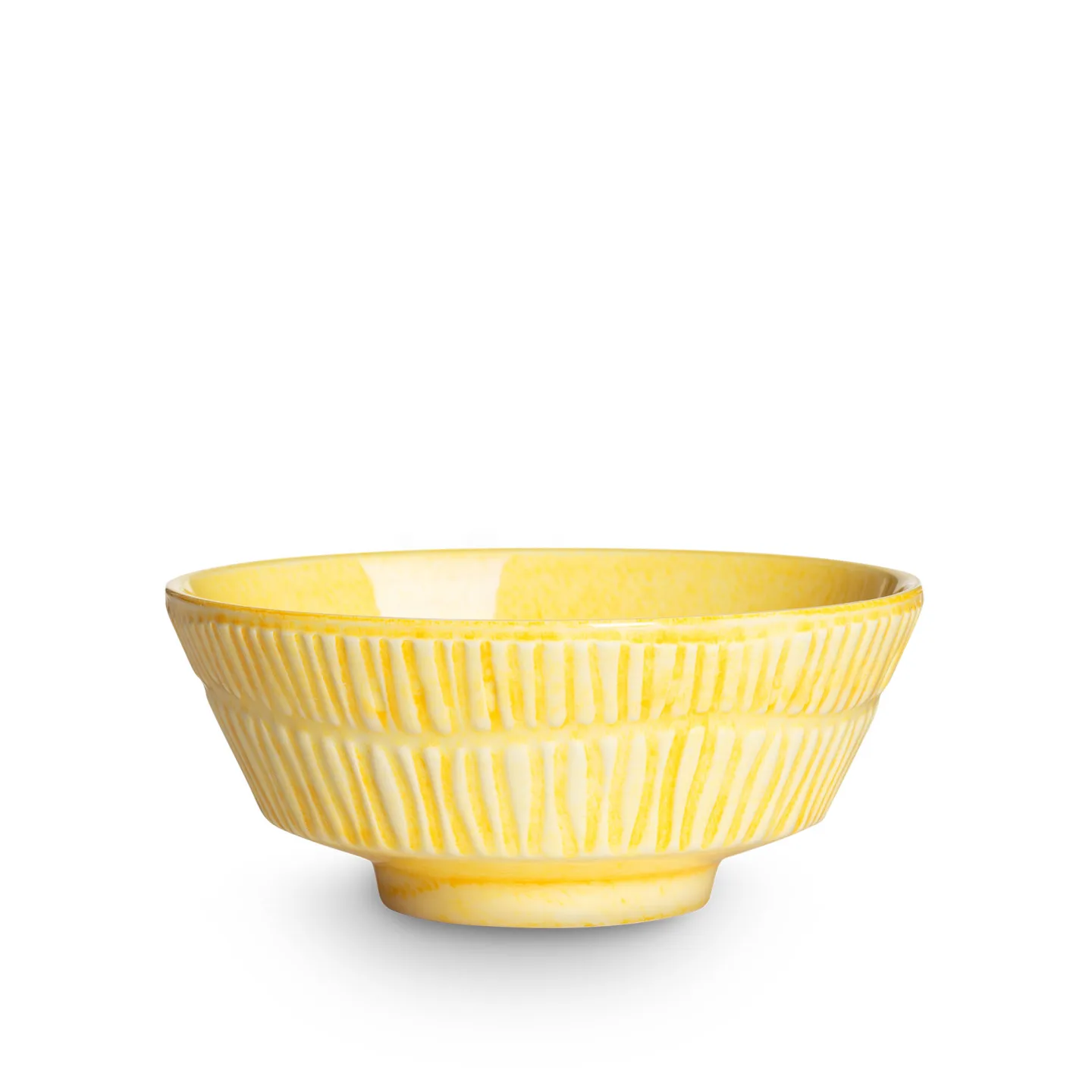 Mateus - Stripes Skål 15cm/50cl Gul - Soppskålar - Gul - Sten