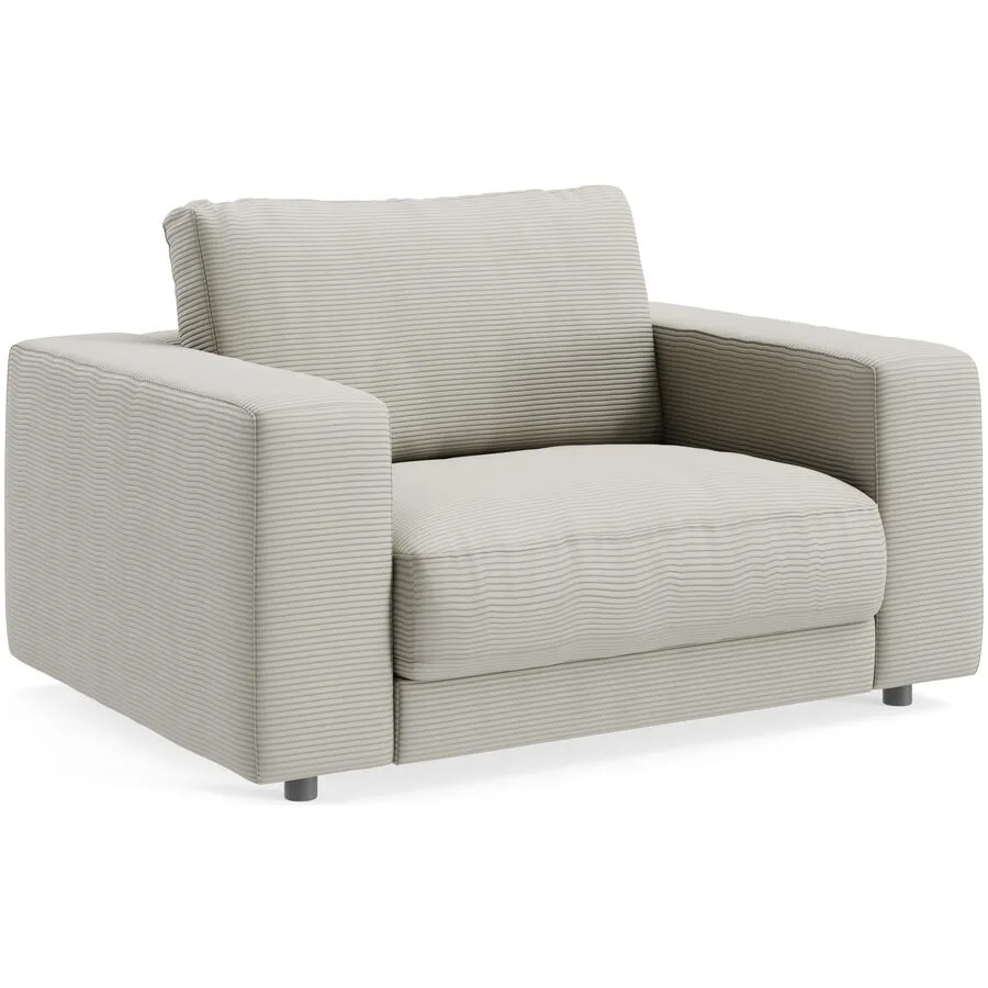 Sessel Ava light grey Bezug: 88% Polyester, 12% Polyacryl B 140 T 107 H 86 cm - Möbel Konfigurator: Traummöbel individuell zusammenstellen
