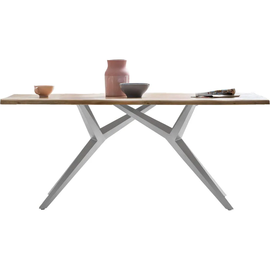 Esstisch Yael Natur Akazie Massivholz B 160 T 85 cm