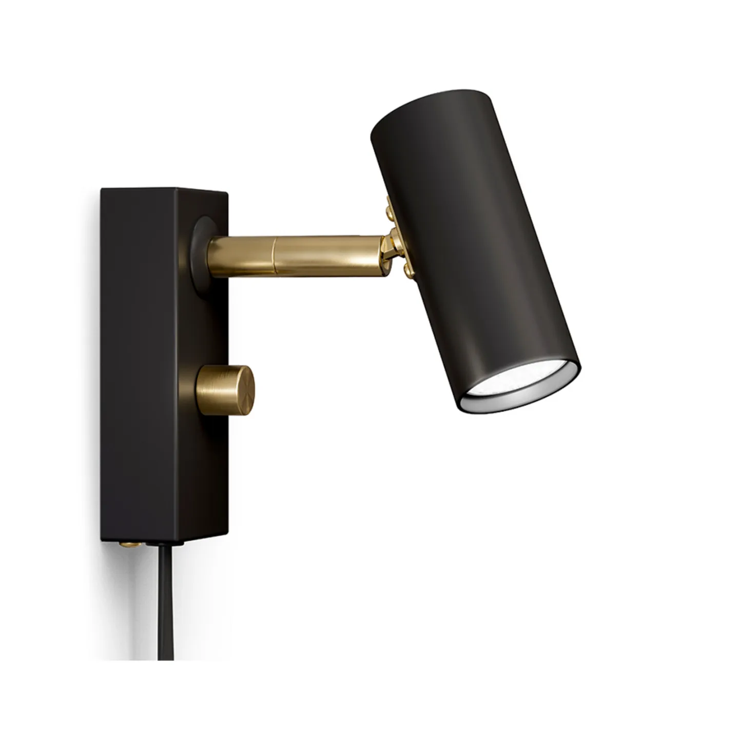 Cato Vägglampa Matt Svart/Mässing - Belid - Vardagsrum - Metall