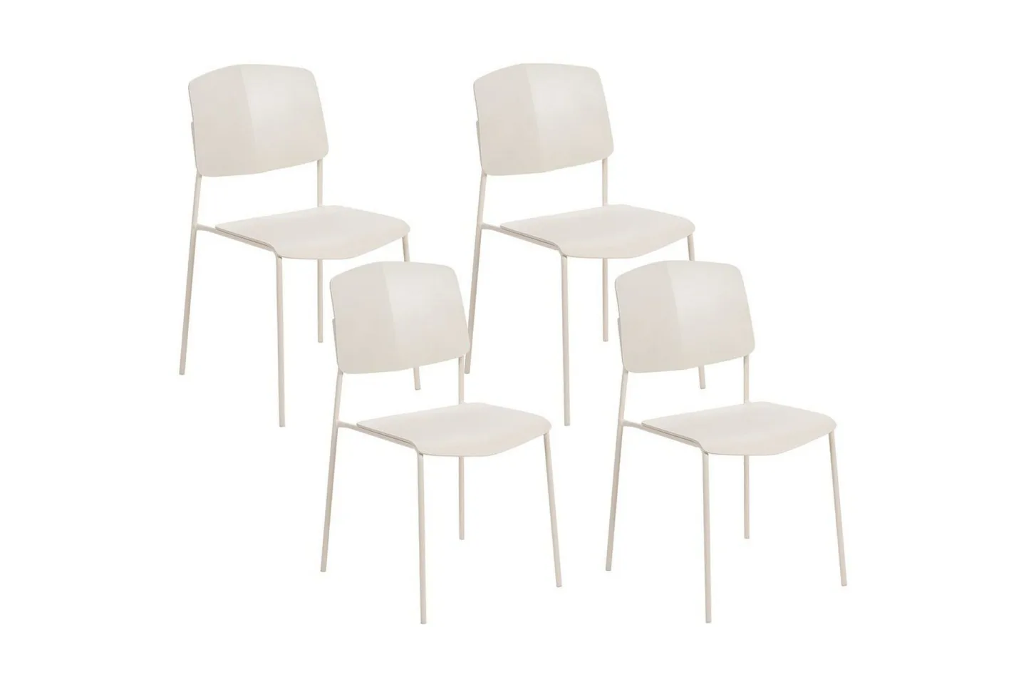 Set med 4 matstolar Astoria - Beige