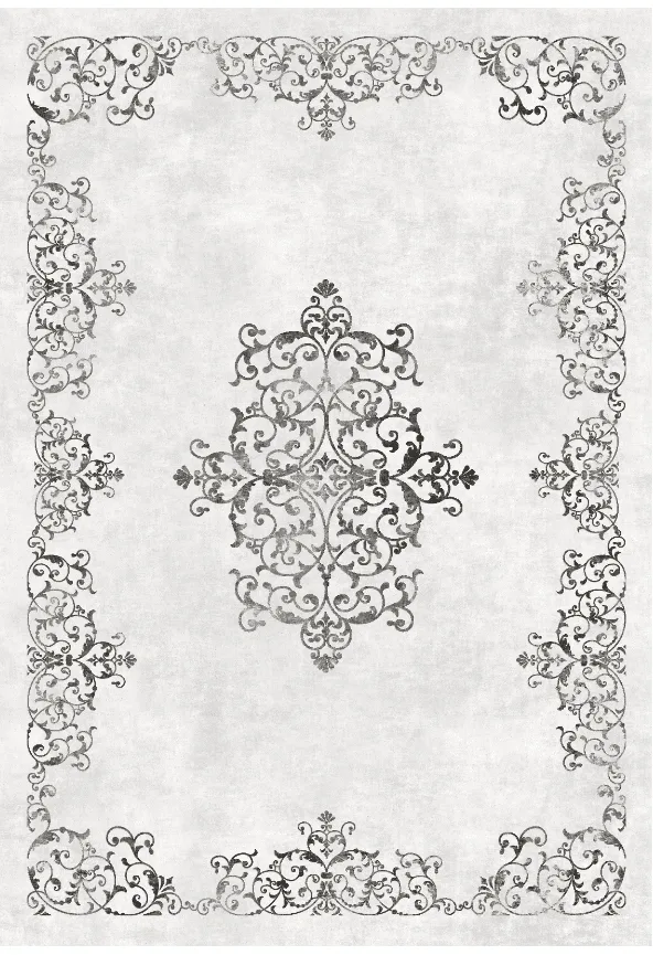 Wilton-teppe - Santi (hvit/svart) (Størrelse: 130 x 190 cm)