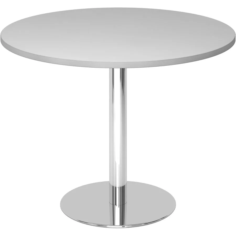 Besprechungstisch Office Chrom/grau Holzwerkstoff B 100 T 100 cm