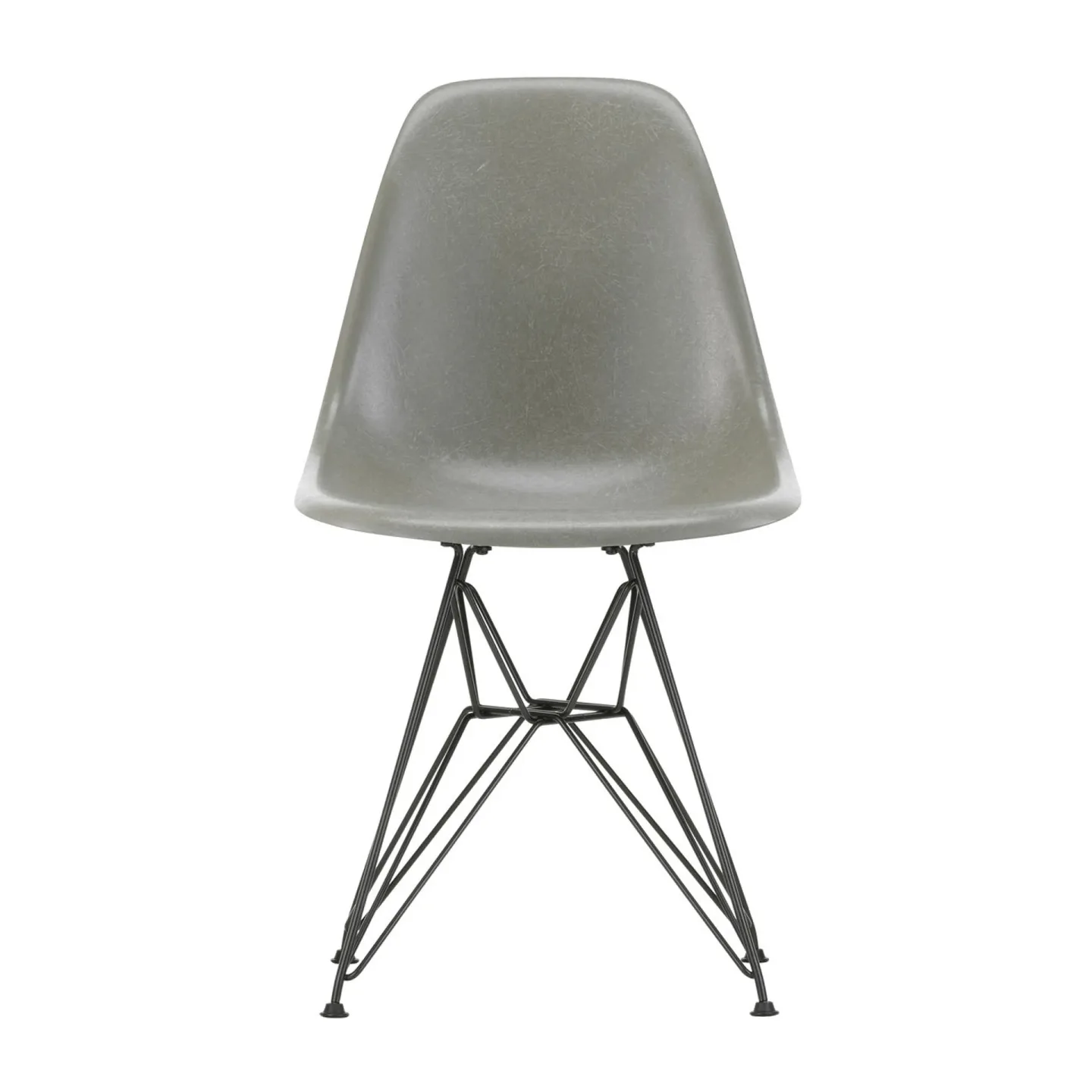 Vitra Eames Fiberglass Side Chair DSR stol Raw umber-Dark basic