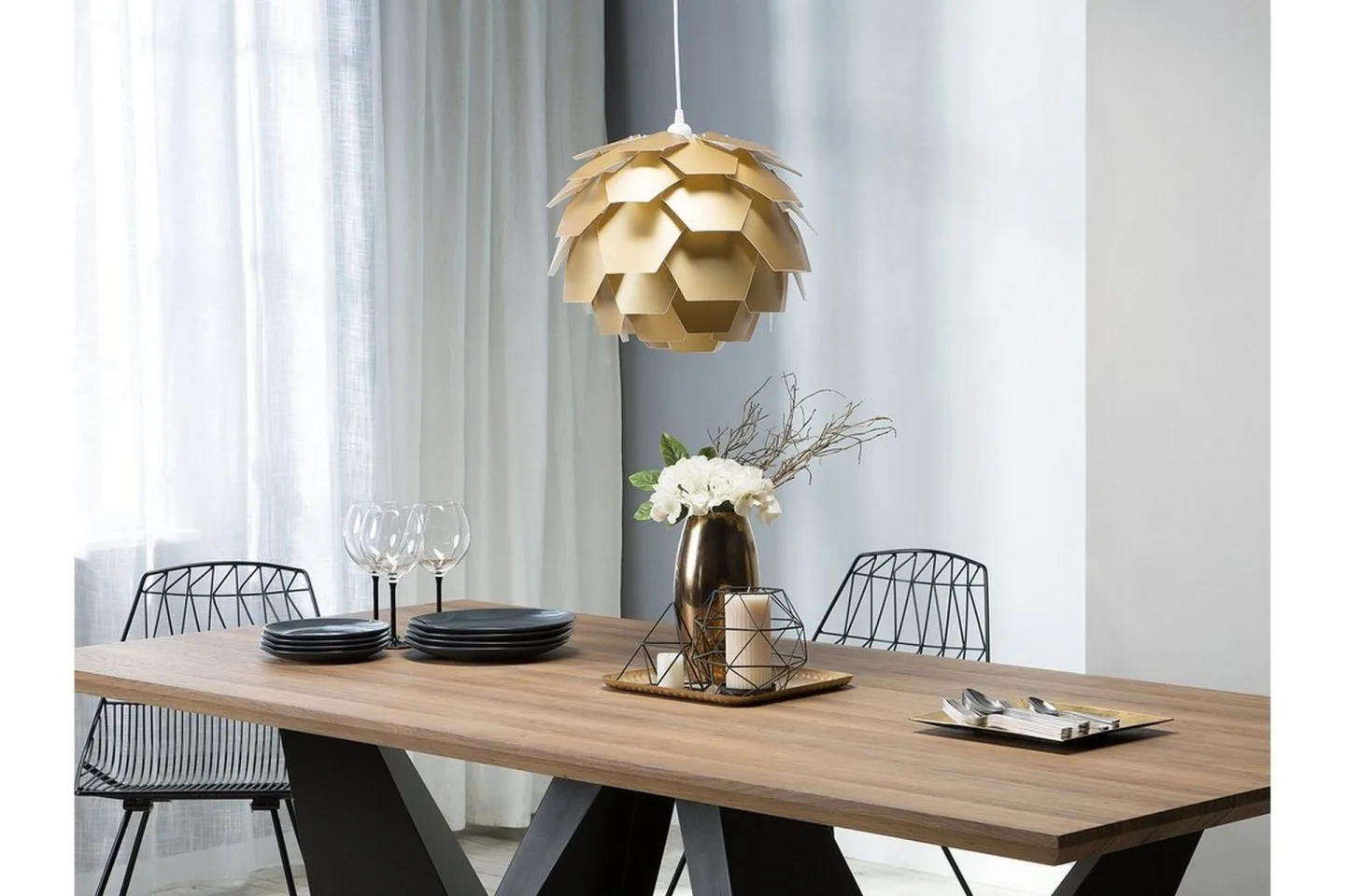 Segre Taklampa 40 cm - Guld