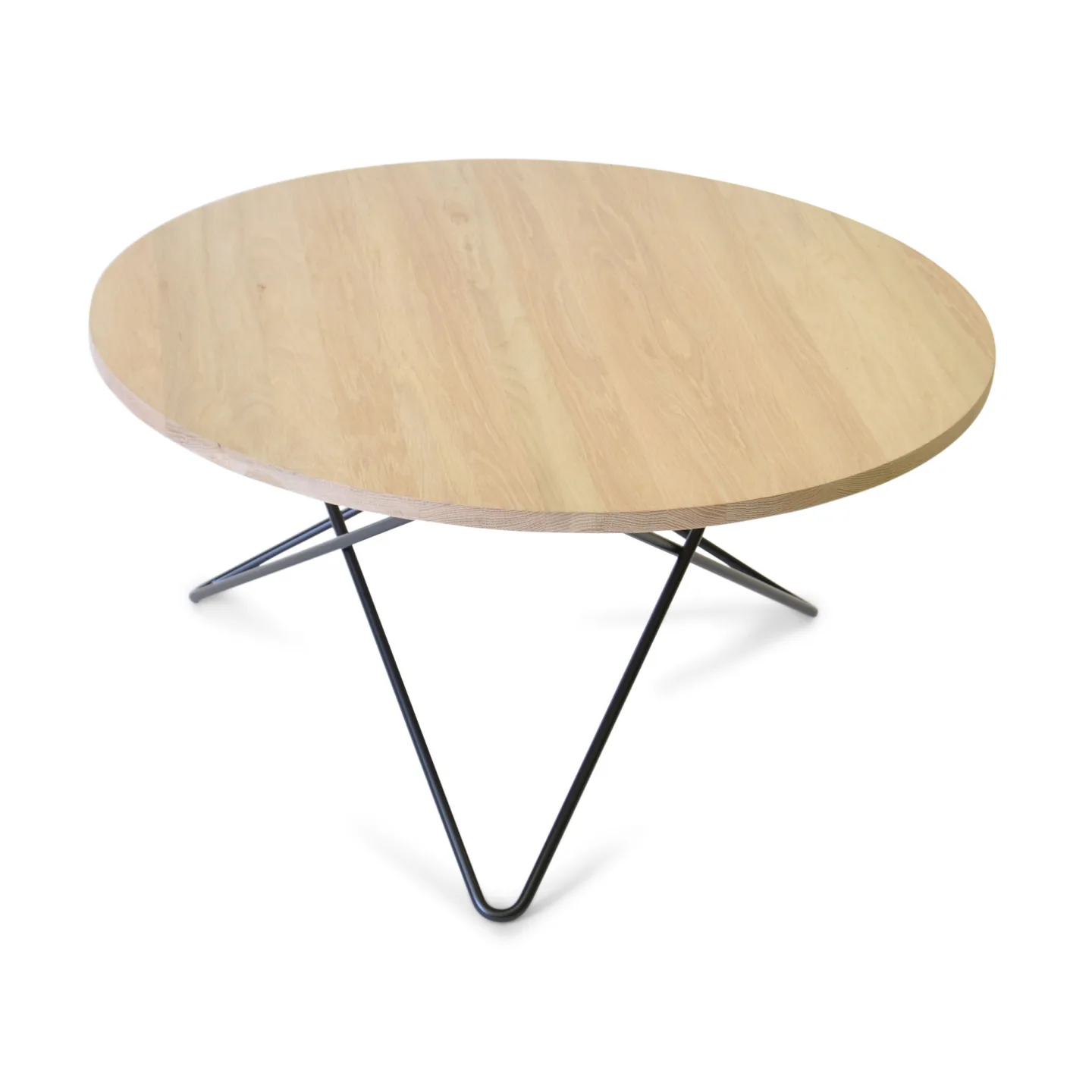 OX Denmarq - O Table, Black Steel Frame, Top: Oak - Soffbord - Dennis Marquart - Träfärgad - Metall/Trä