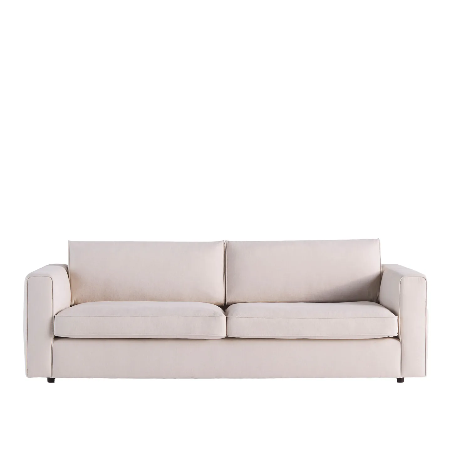 A Huseby - Folk 3-Seater Sofa Shadow Nature 01 - Soffor - Beige - Trä/Textilmaterial/Skum