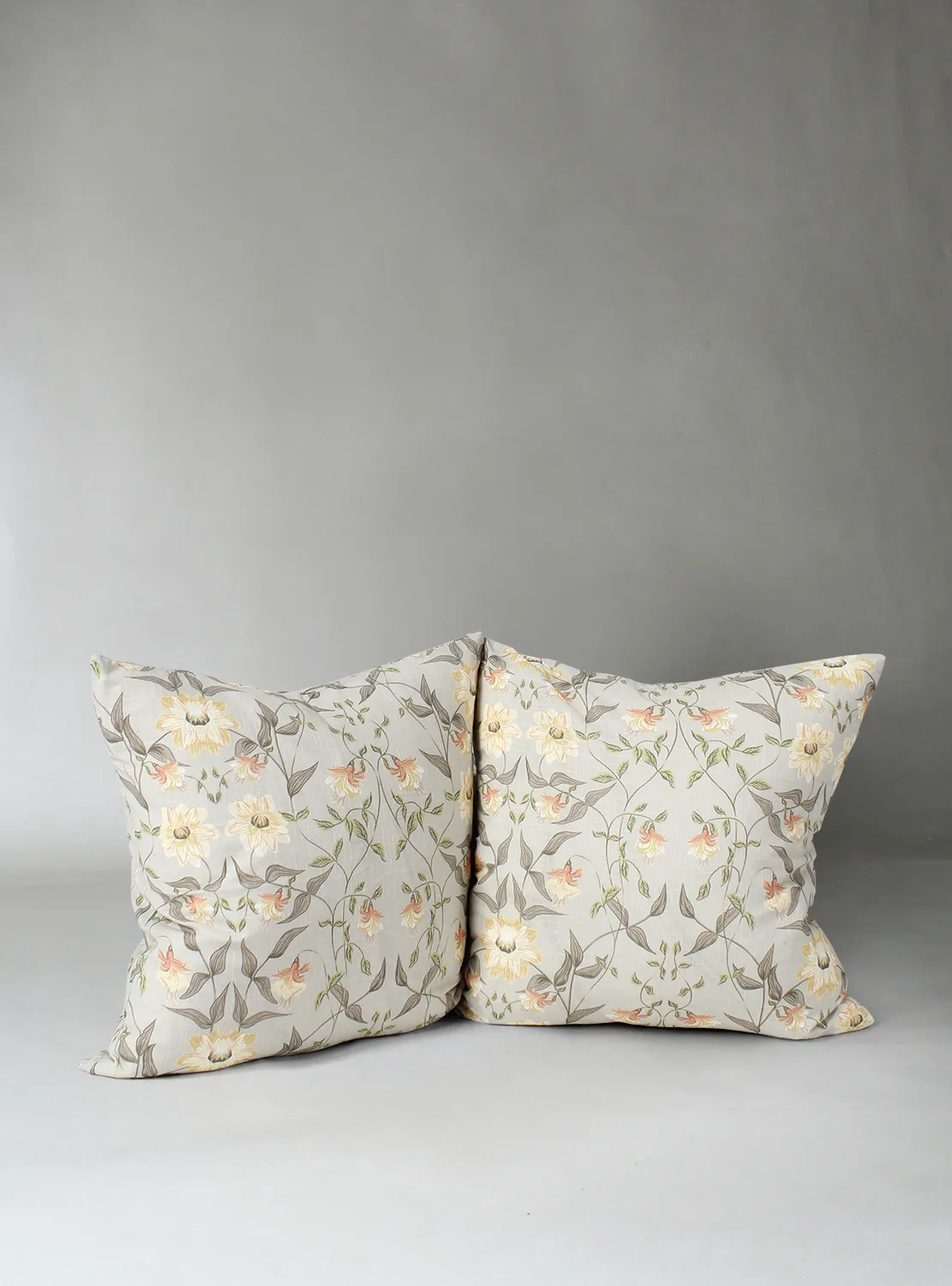 Putetrekk x 2 - Bodil (brun) (Størrelse: 45 x 45 cm)