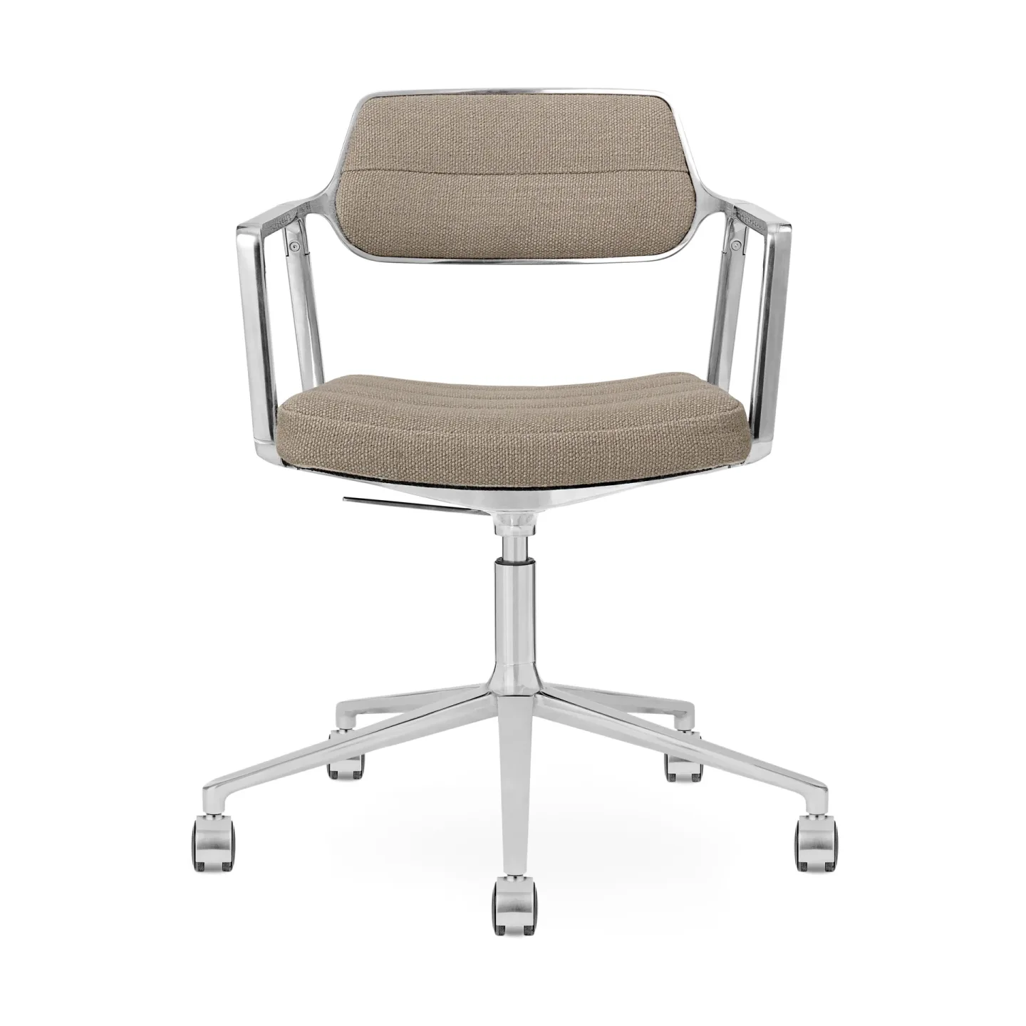 Vipp Vipp453+ Swivel kontorsstol med hjul Pol. aluminium-dark sand