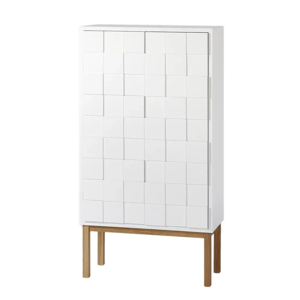 A2 Collect Schrank 2010 weiß-Eiche Eichenbeine