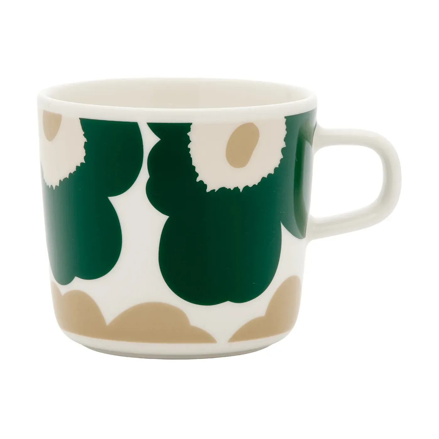Marimekko Unikko Kaffeetasse 20 cl White-dark green-beige-light sand