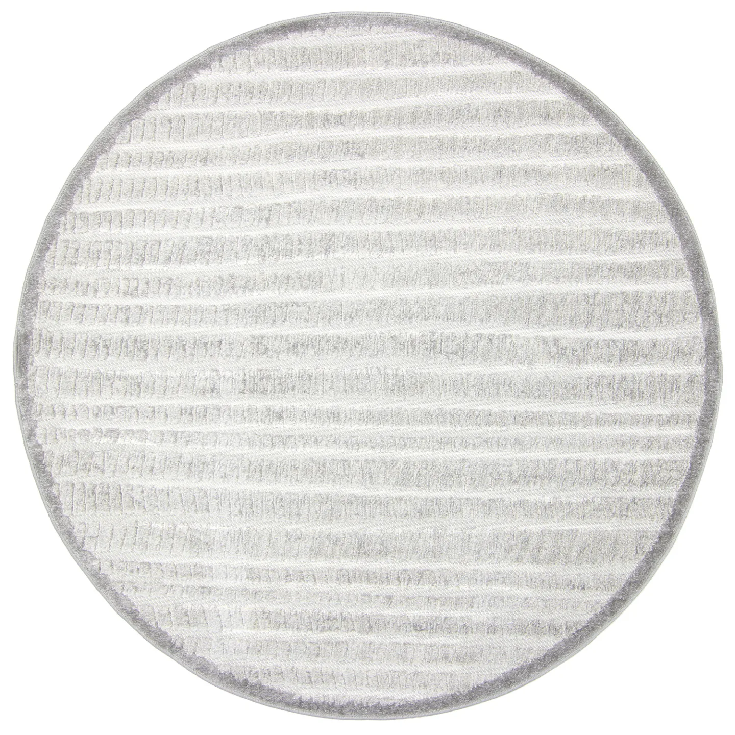 Runde tepper - Indoor/Outdoor Kendall (cream/grå) (Størrelse: Ø 200 cm)