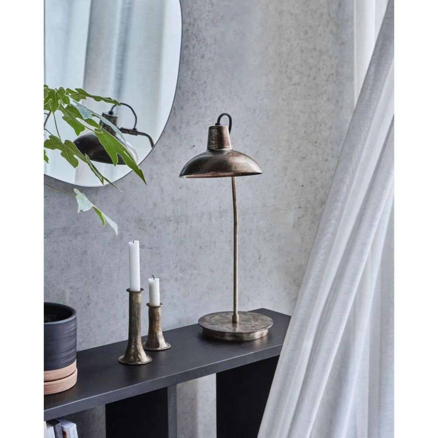 Desk Tischleuchte, braun, Höhe 50 cm, E14 - House Doctor - Wohnzimmer - Metall
