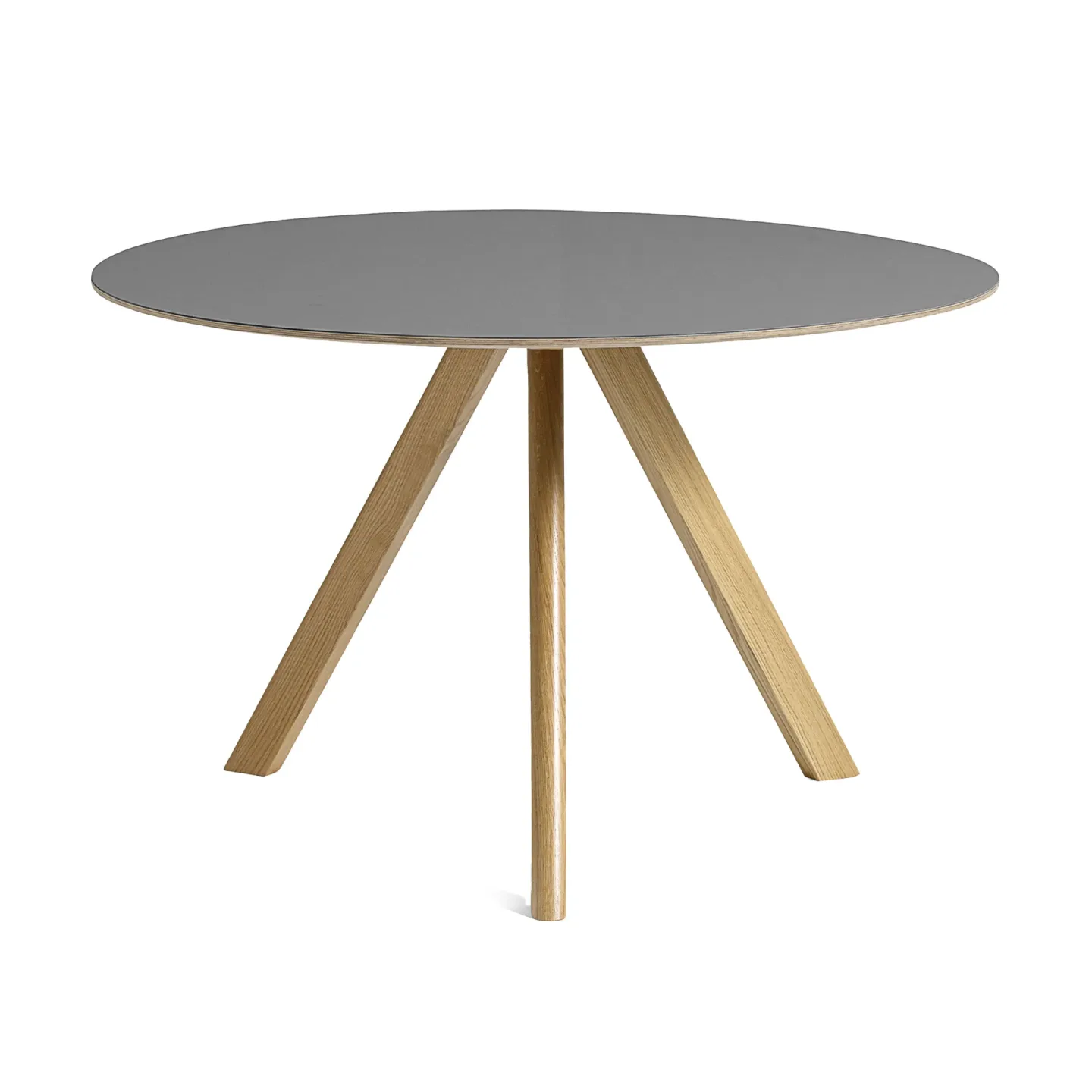 HAY CPH20 2.0 matbord Ø120 cm Grey linoleum-lacquered oak