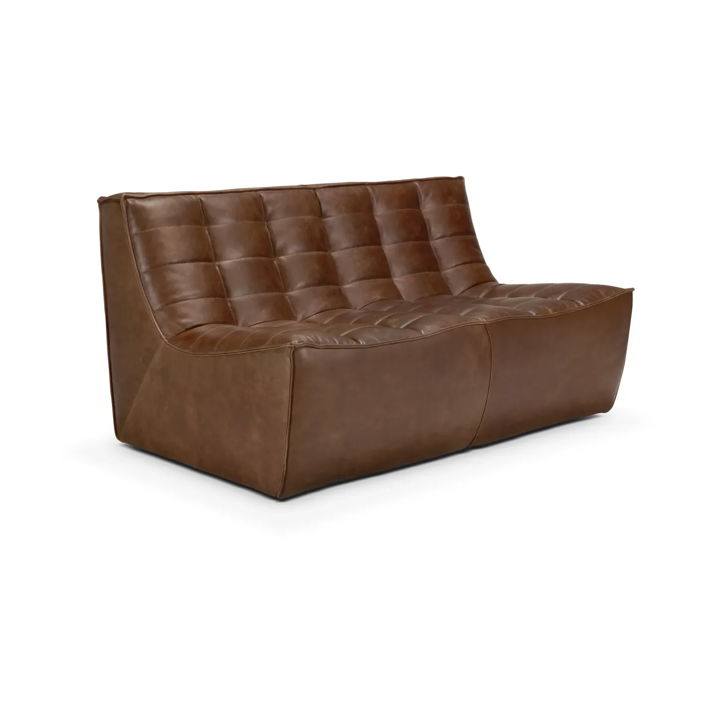 Ethnicraft N701 Sofa 2-Sitz Leder Chestnut