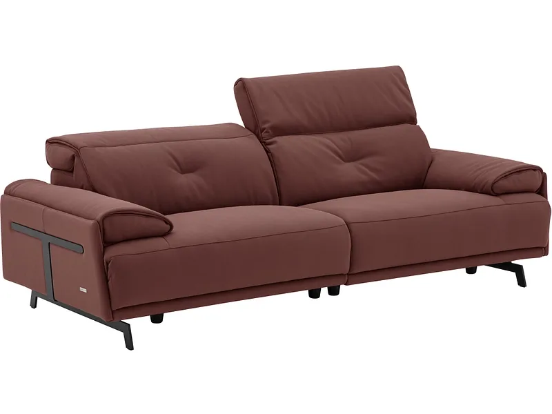 3er Sofa CAMPO DE FIORI SIENA Echtleder rot