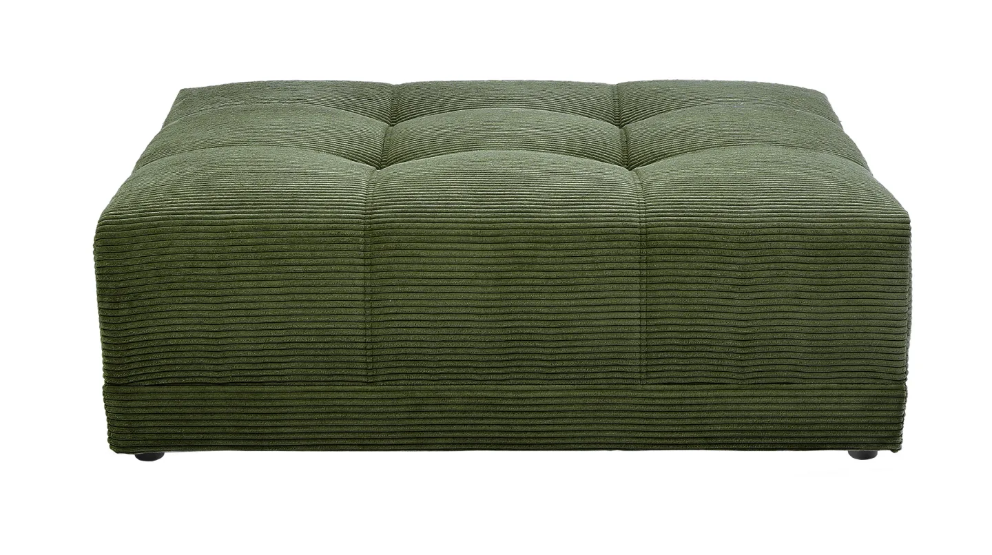 Hocker Sitzhocker 126 x 125 cm Cord grün - JANNI