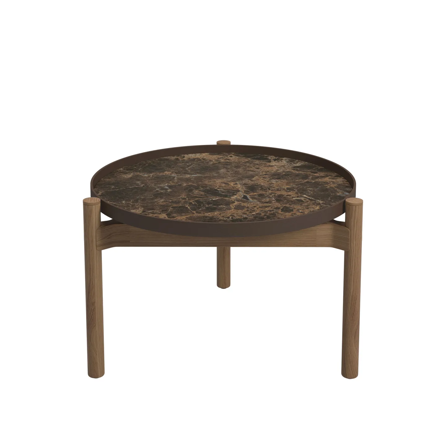 Gloster - Sepal Side Table - Java/Emperor - Småbord och sidobord utomhus - Mark Gabbertas - Brun,Träfärgad - Metall/Trä