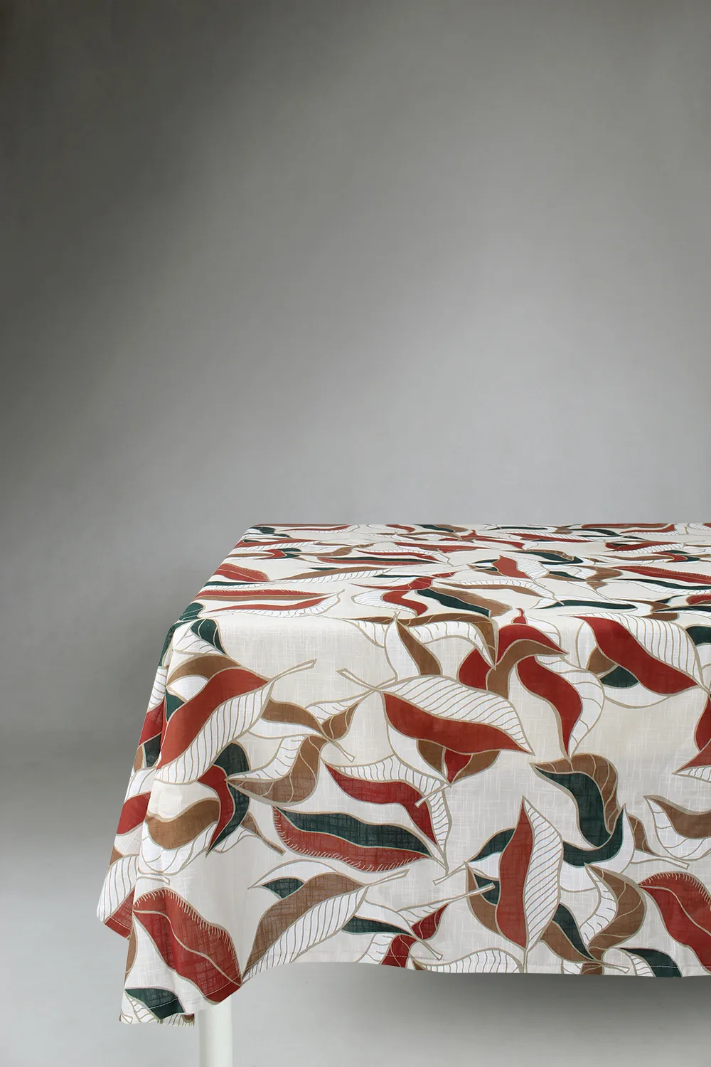 Dukar - Bomullsduk Amalie (beige/rust) (Størrelse: 140 x 250 cm)
