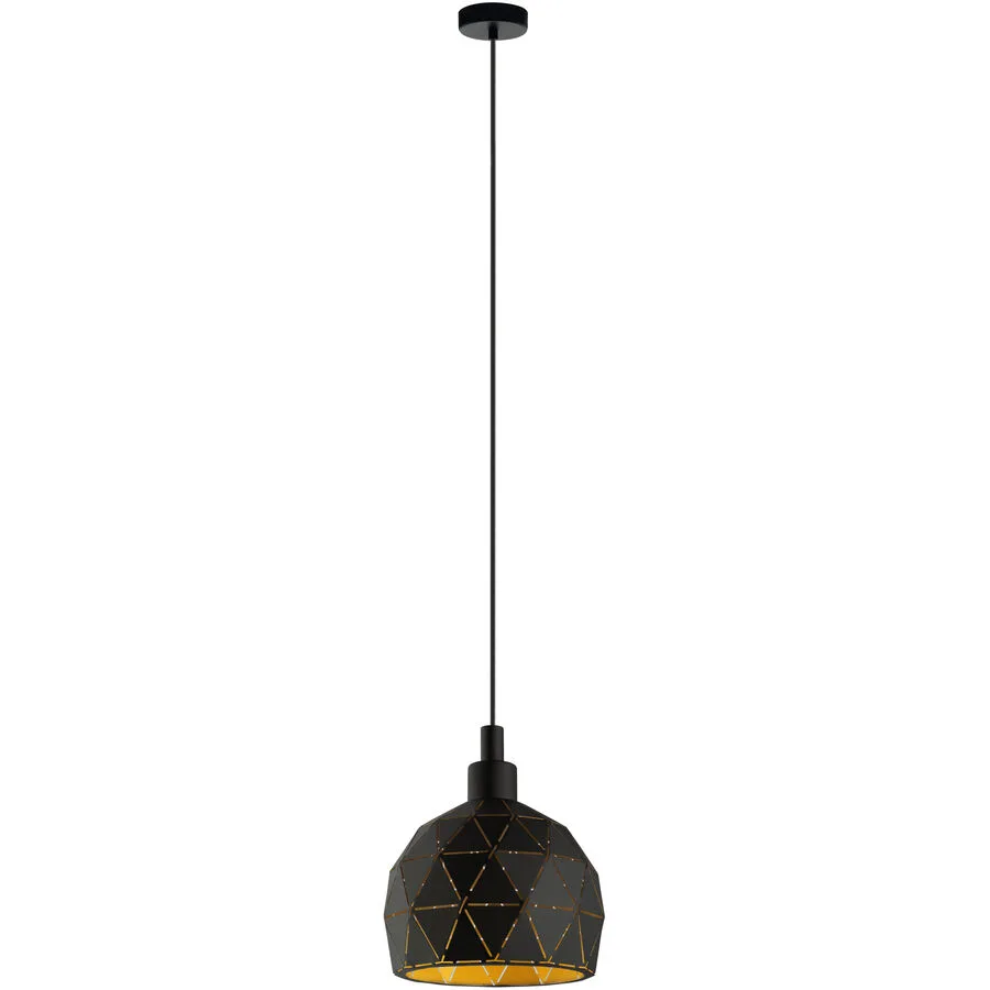 Eglo Pendellampe Roccaforte Gold/Schwarz Stahl 110 cm - Farbe: schwarz-gold