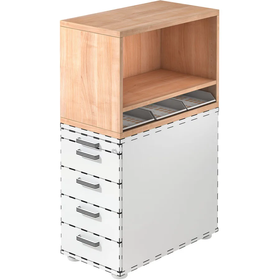 Standcontainer Office nussbaum Holzwerkstoff B 42.8 H 53 cm