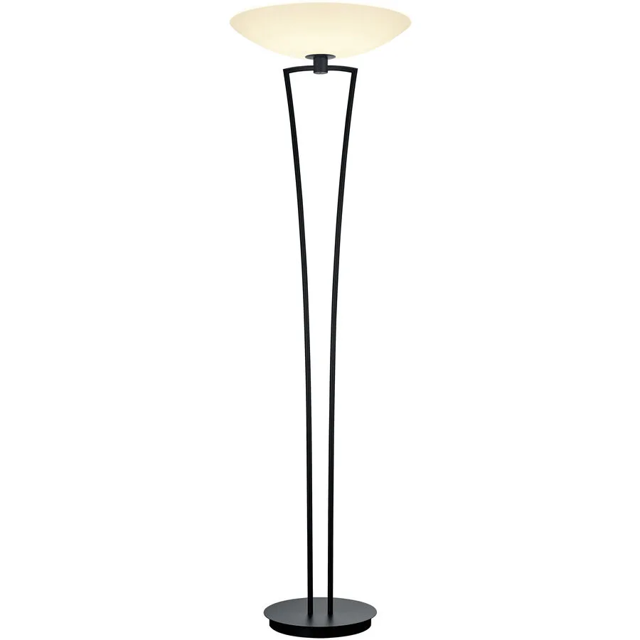 Designer-Stehlampe Bankamp Lady schwarz dimmbar H 179 cm - Material: Messing/Glas - LED - Lichtfarbe: Extra warmweiss - LED Energiesparlampen