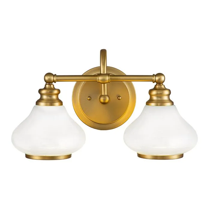 Elstead Lighting - Ainsley 40cm - Badrumslampa - Borstad mässing