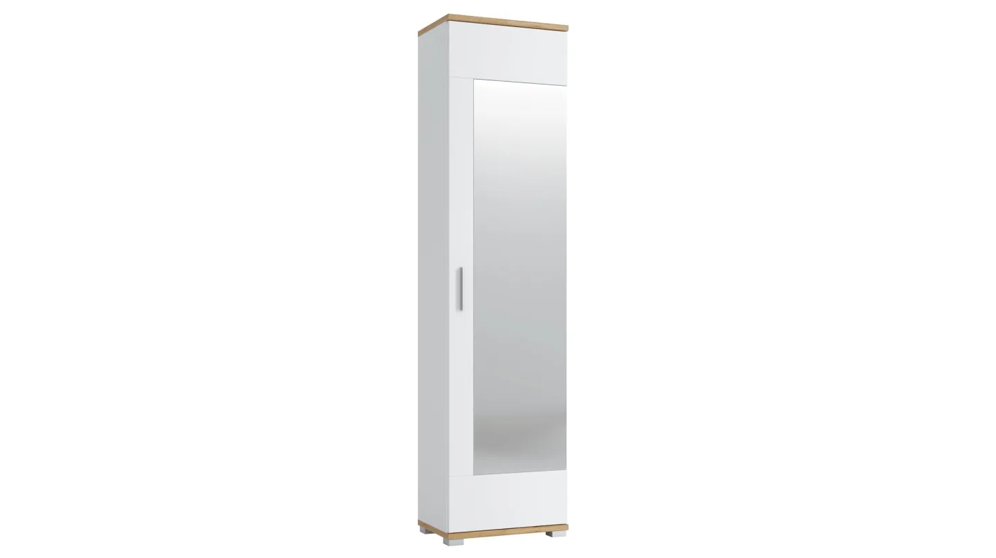 Garderobenschrank alpinweiß - Wotan Eiche 199 cm - HOLA
