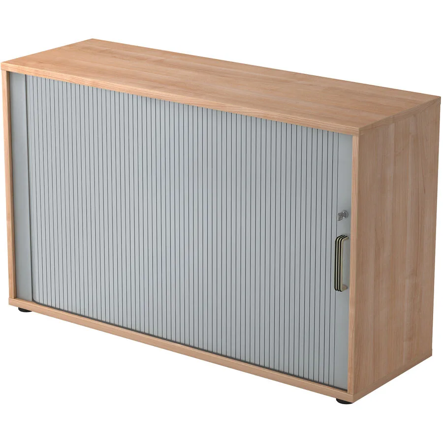 Aktenschrank Office Silber, Nussbaum Dekor Holzwerkstoff, Kunststoff B 120 cm H 74.8 cm