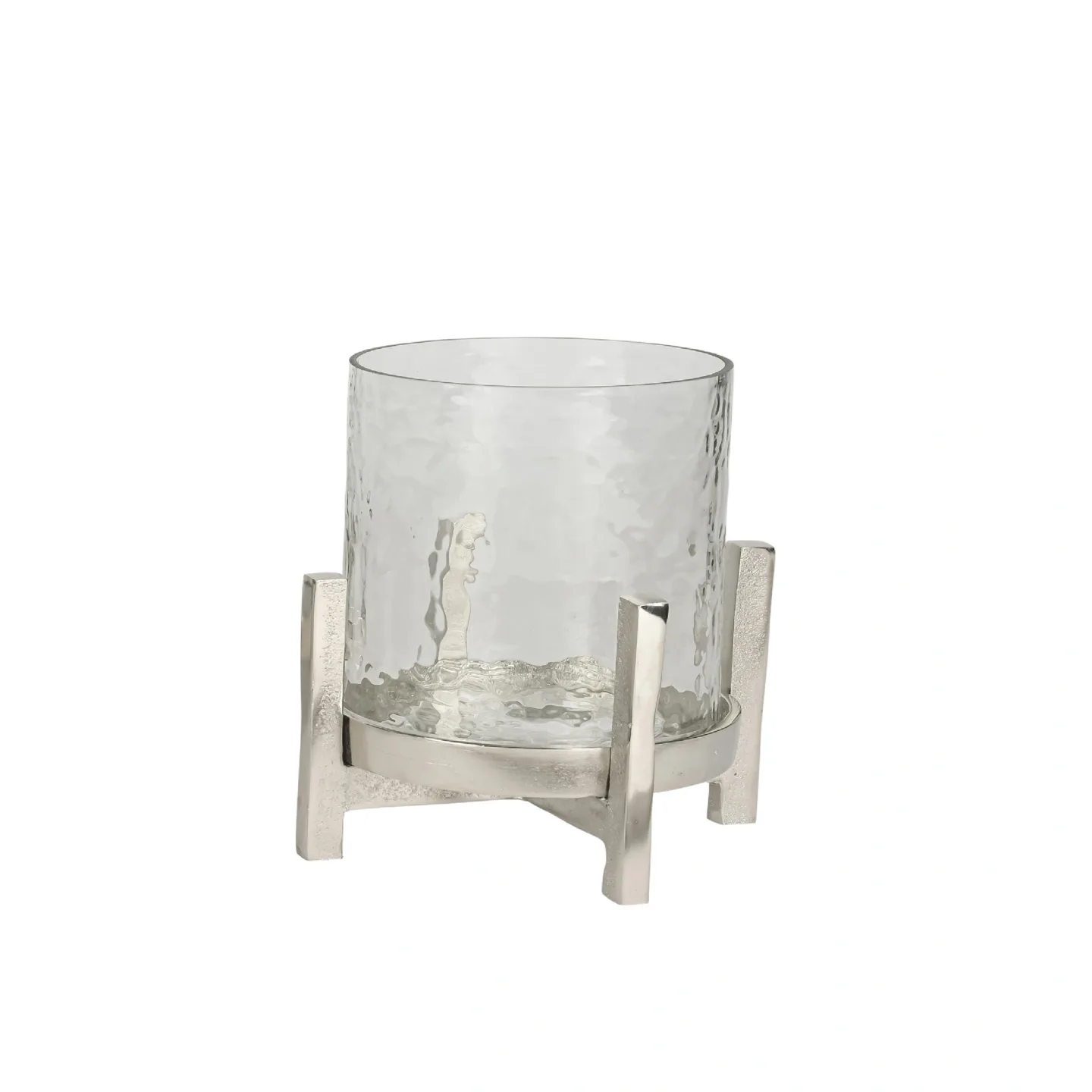 Decofinder Windlicht Hadir, Aluguss mit Glas, D: 16 cm | Schubiger Möbel