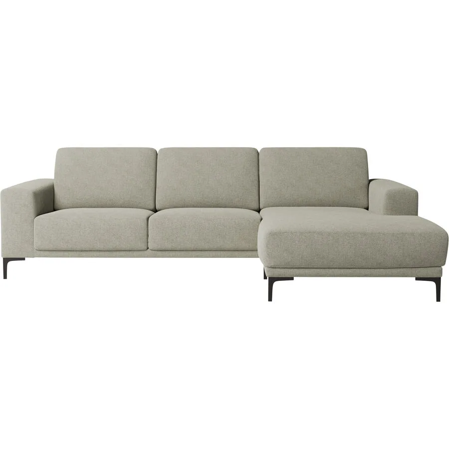 Ecksofa Bivio Rechts Polyester/Polypropylen graubeige B 280 T 152 cm