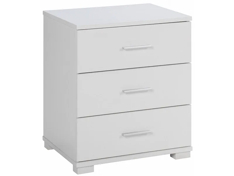Nachttisch ELO 3 Schubladen 34x45x50cm weiss dekor