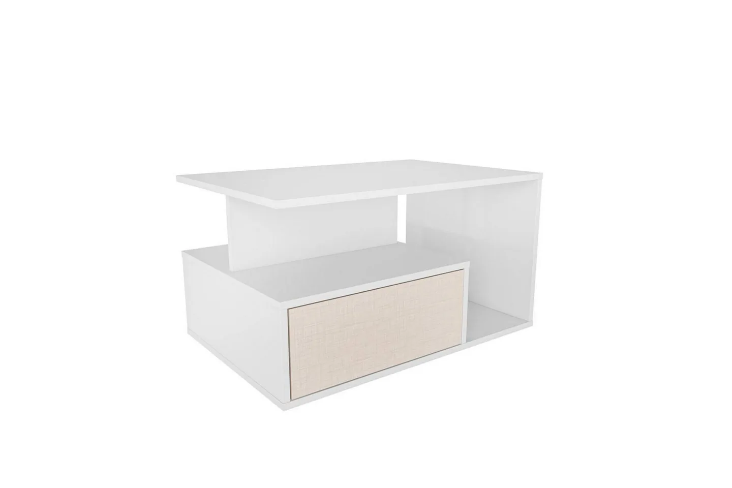 Bulvari Soffbord 90 cm - Beige/Vit