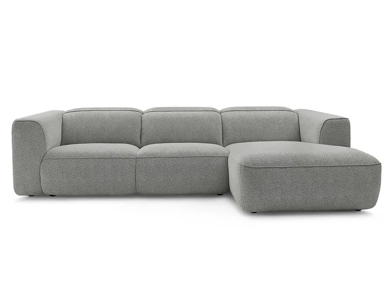 Ecksofa BOBOCHIC WILLIAM Stoff chiniert hellgrau