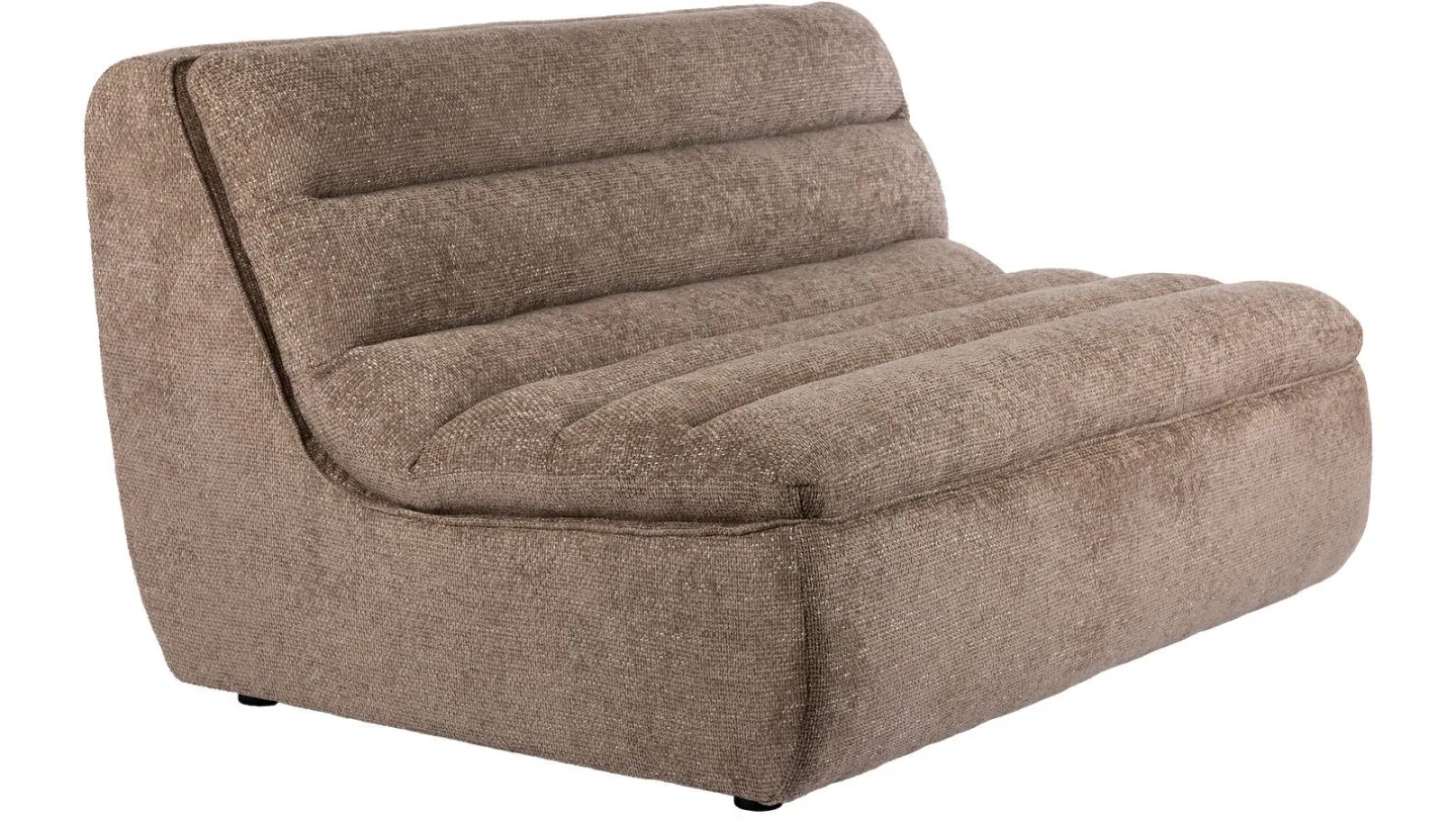 Valdoro 2-sits Mittmodul i tyg 135 cm - Mink